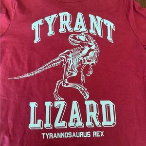 GAP Red Graphic 'Tyrant Lizard' Tee with White Dinosaur Print

NWT
